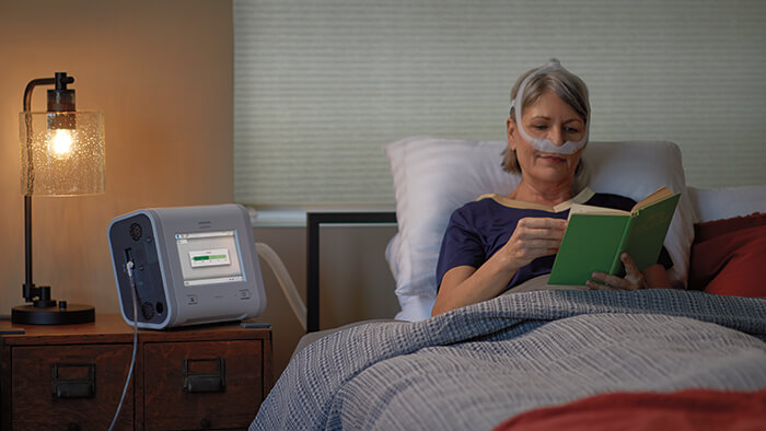 Trilogy Evo com m&aacute;scara debaixo do nariz